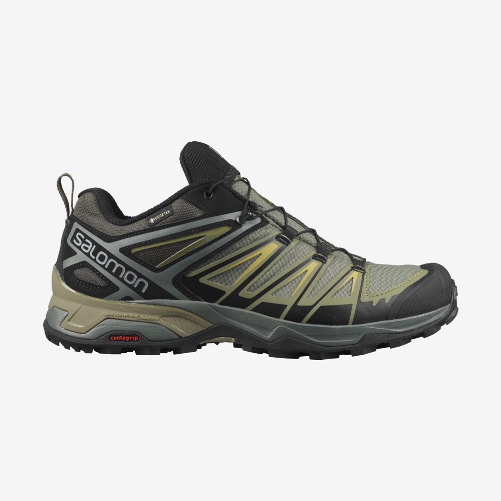 SALOMON X ULTRA 3 GORE-TEX Philippines - Men's Hiking Shoes - Gold | 671534-CHU